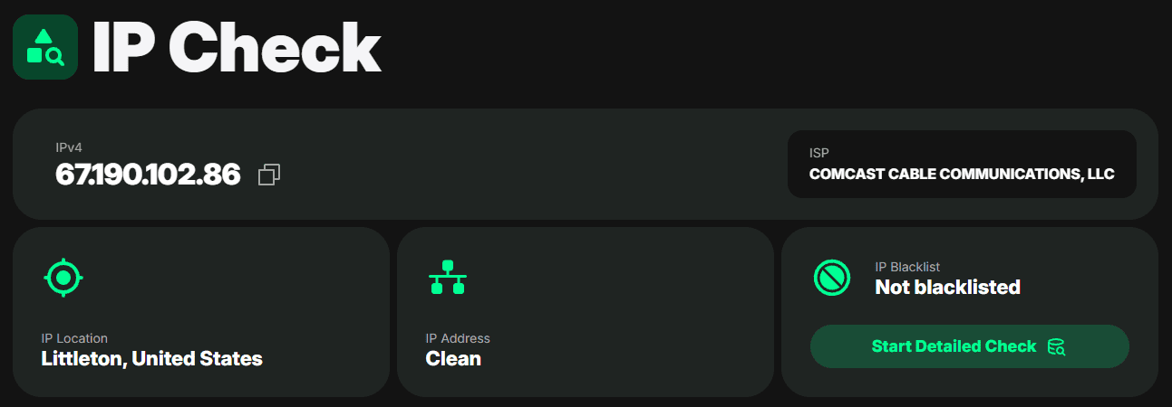 Uji Reputasi Bersih IP 711Proxy di Pixelscan
