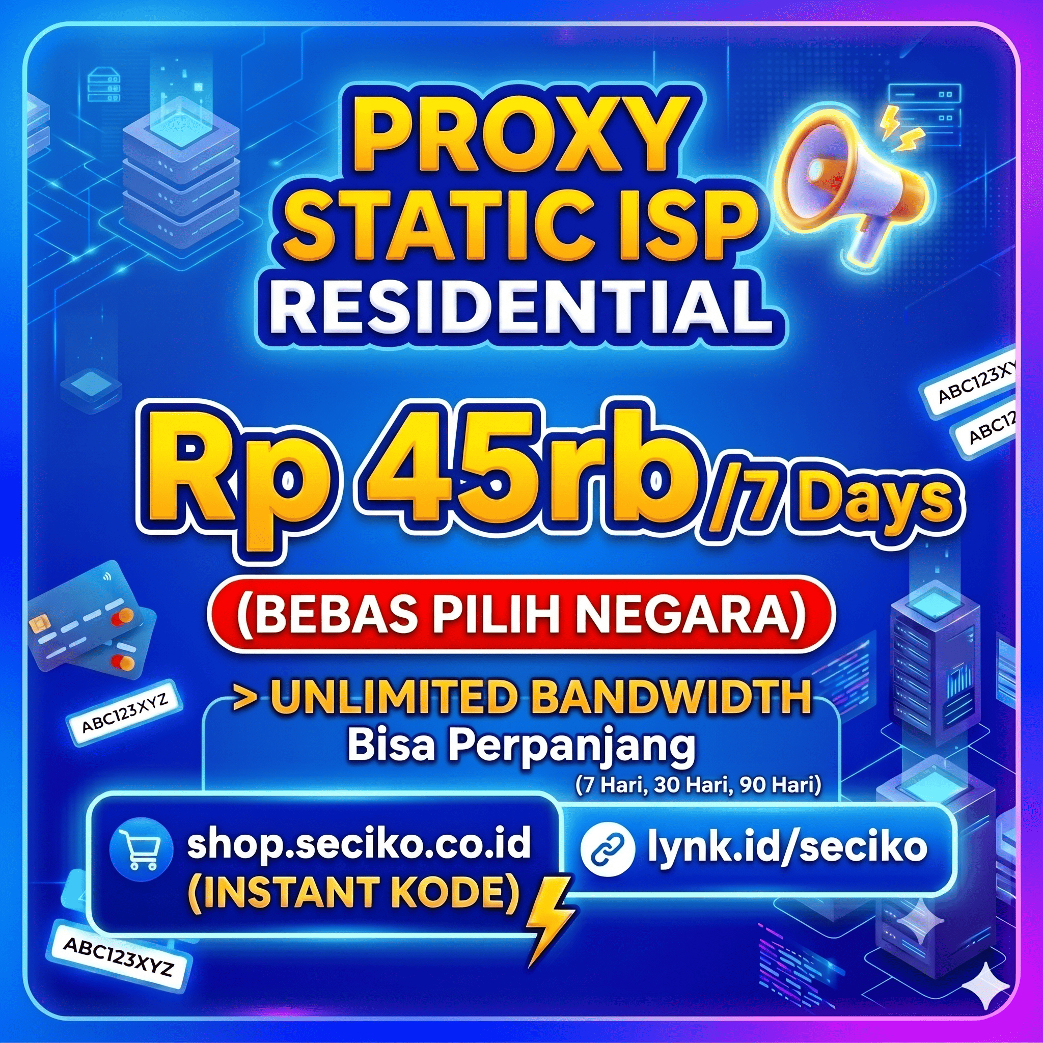 Sewa Proxy Static ISP Residential Unlimited